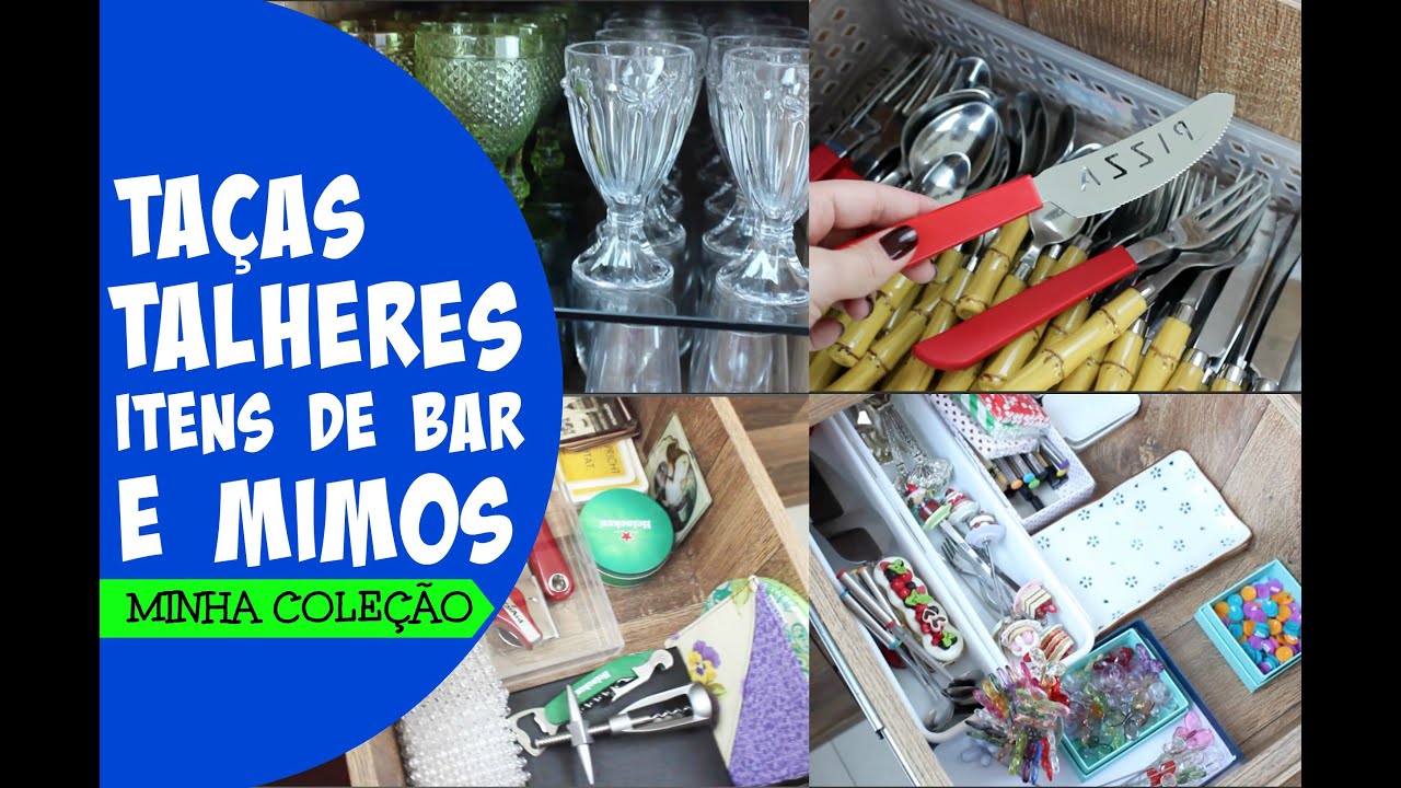 TOUR PELO ARMÁRIO DA VARANDA - Taças e talheres + Dicas de Organização