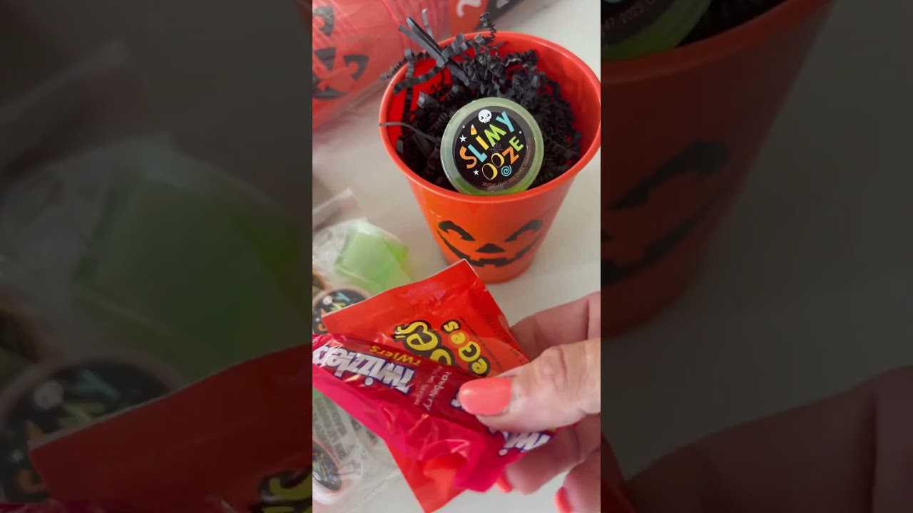 Halloween Party Ideas: Halloween Candy Favors Cups  #shorts