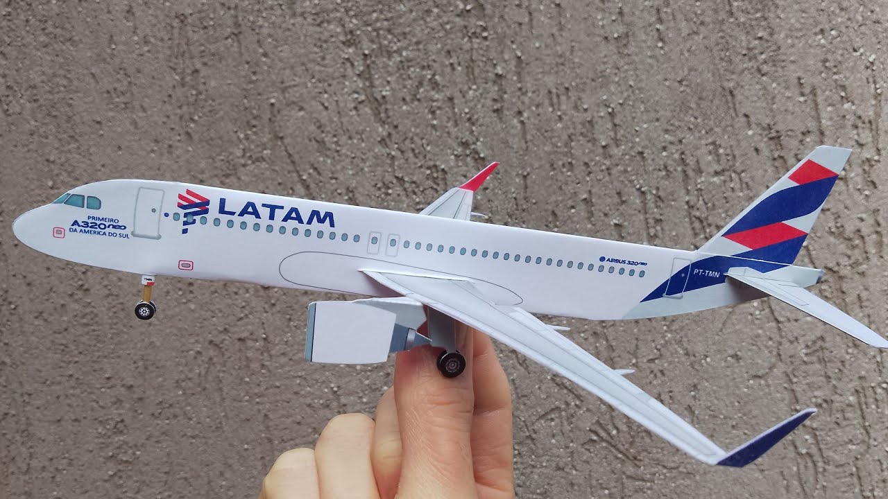 Airbus A320neo LATAM 2D - Novo Modelo PAPERCRAFT - (Tutorial)