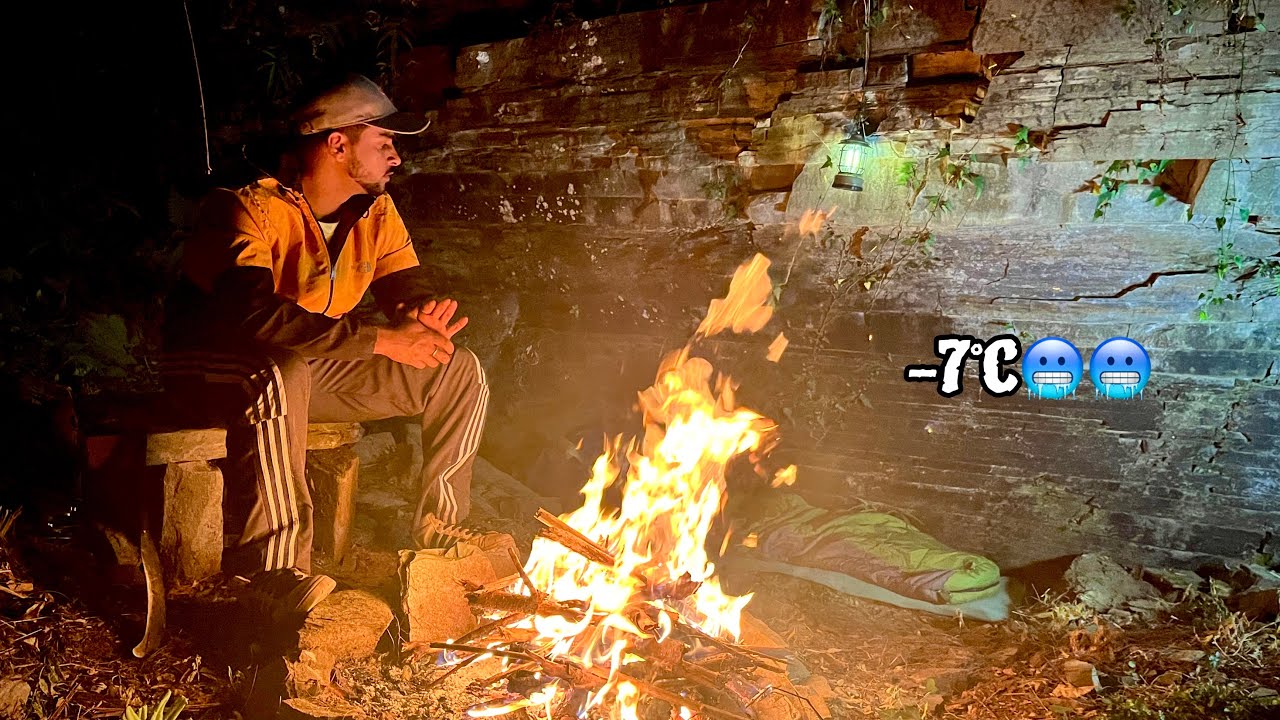 -7°C Surviving winter Night Camping in Manali  forest |ASMR Camping|Rr camping manali #survival