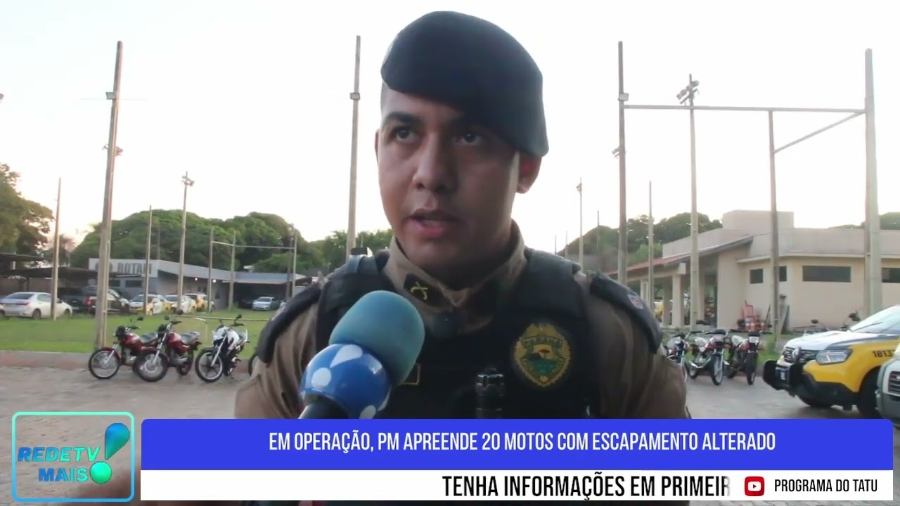 Em operação, PM apreende 20 motos com escapamento alterado