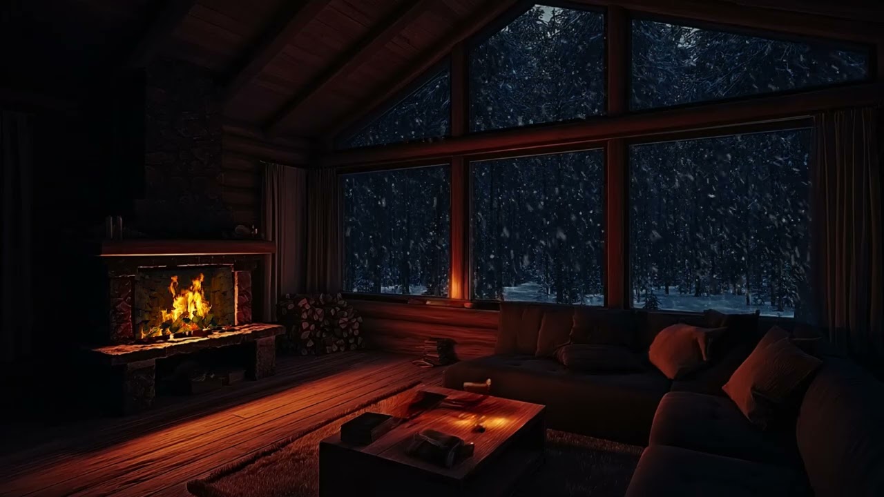 ❄️ Calm Snowy Evening & Gentle Piano Melodies | Cozy Winter Sounds for Sleep and Relaxation