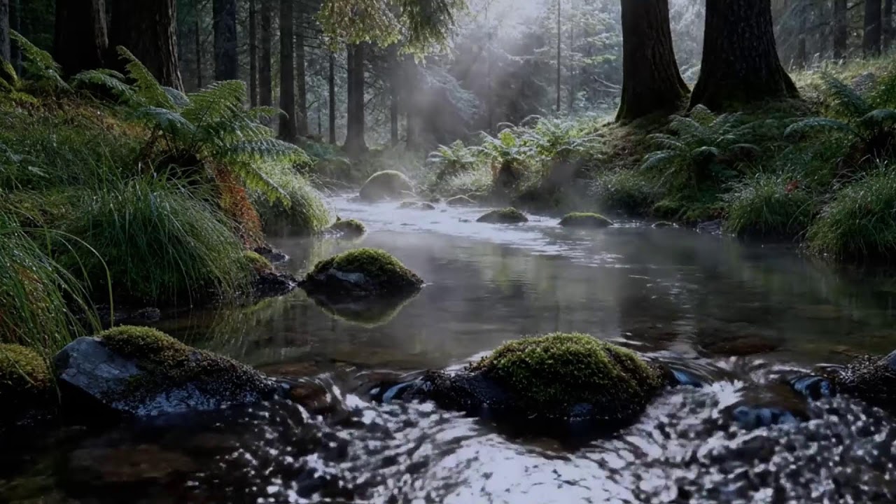 Serene Flowing River with Birdsong Ambience for Mental Clarity