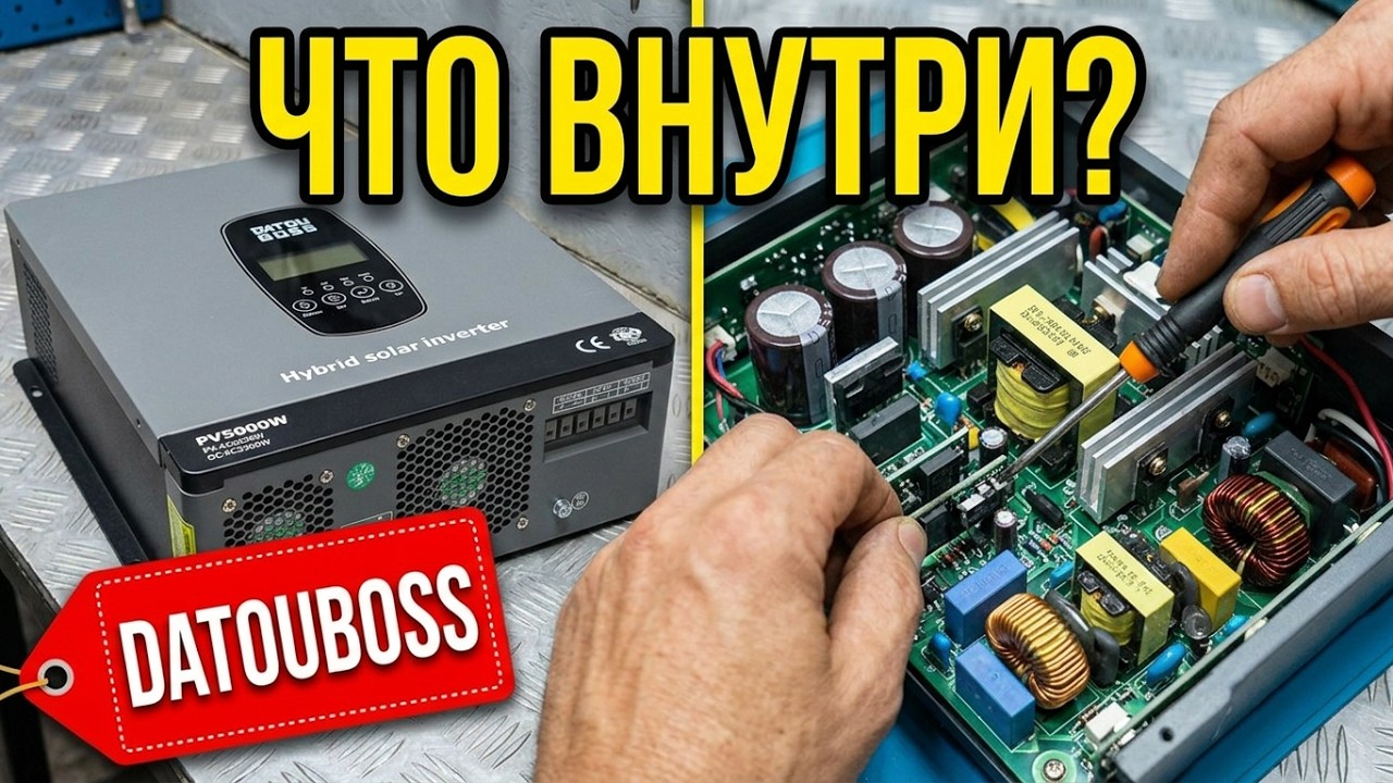 Гибридный солнечный инвертор DATOUBOSS 24V 3300W - что внутри?