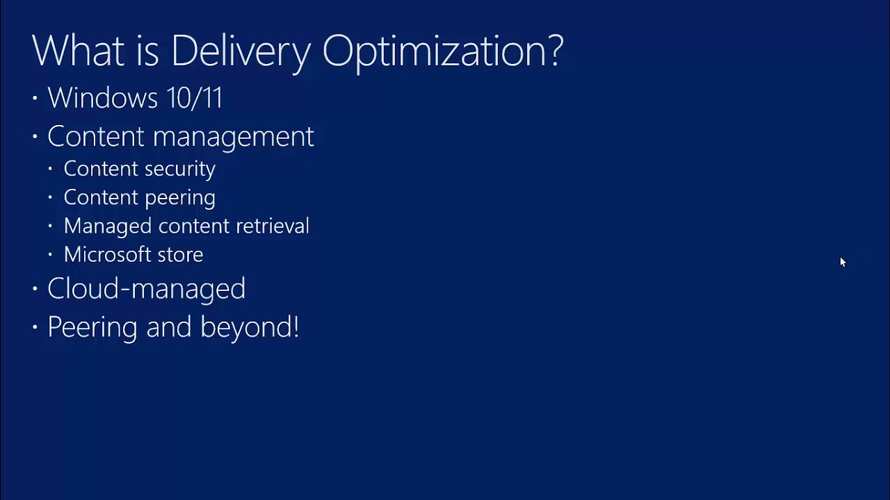 ConfigMgr Current Branch   Caching!  Understanding the Options   Pari IV   Delivery Optimization