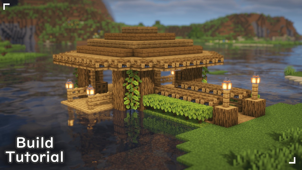 🎣 Simple Fishing Deck Gazebo 🛖 | Minecraft Tutorial