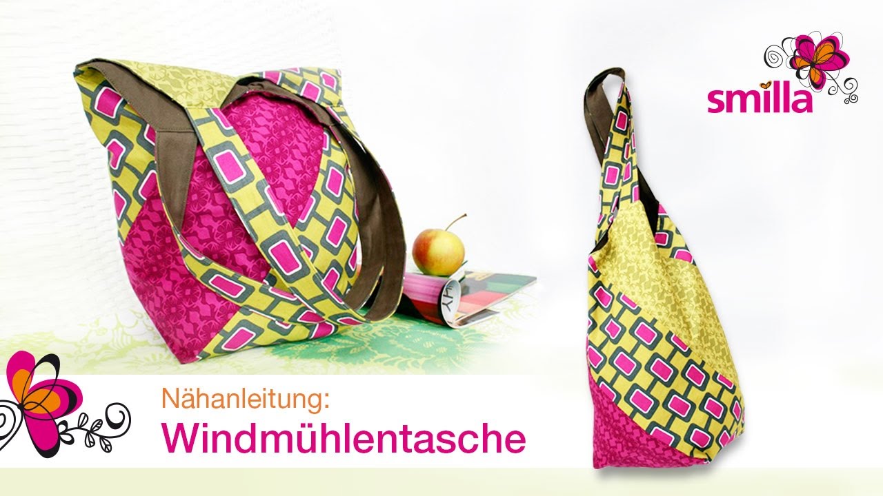 Windmühlentasche nähen: Video-Nähanleitung mit Schnittmuster