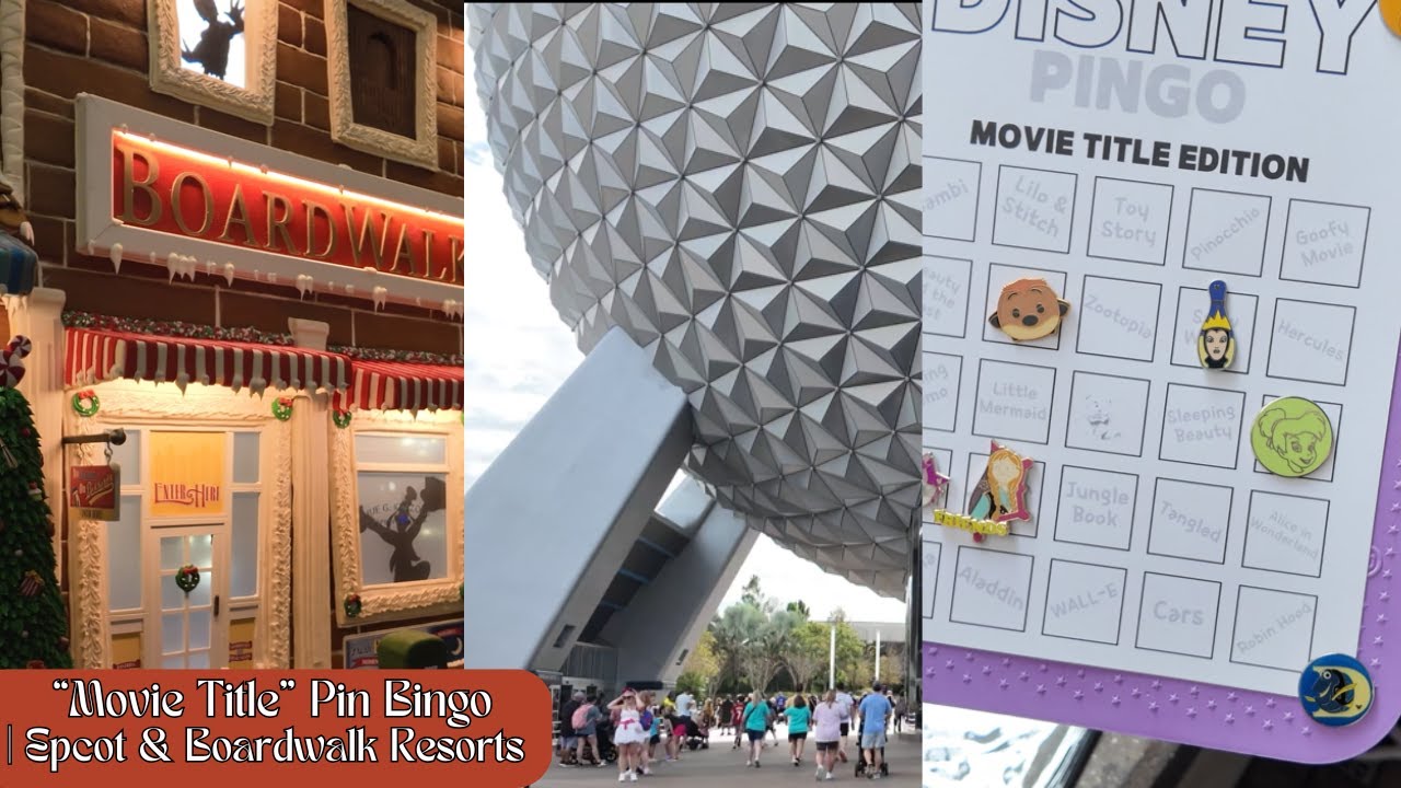 🍿 Игра в бинго «Названия фильмов Disney» в EPCOT и BoardWalk Resorts!