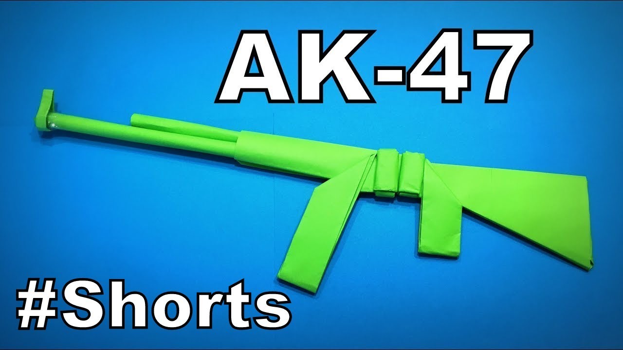 Оригами Пистолет Ак-47 | Как сделать пистолет из бумаги AK47 