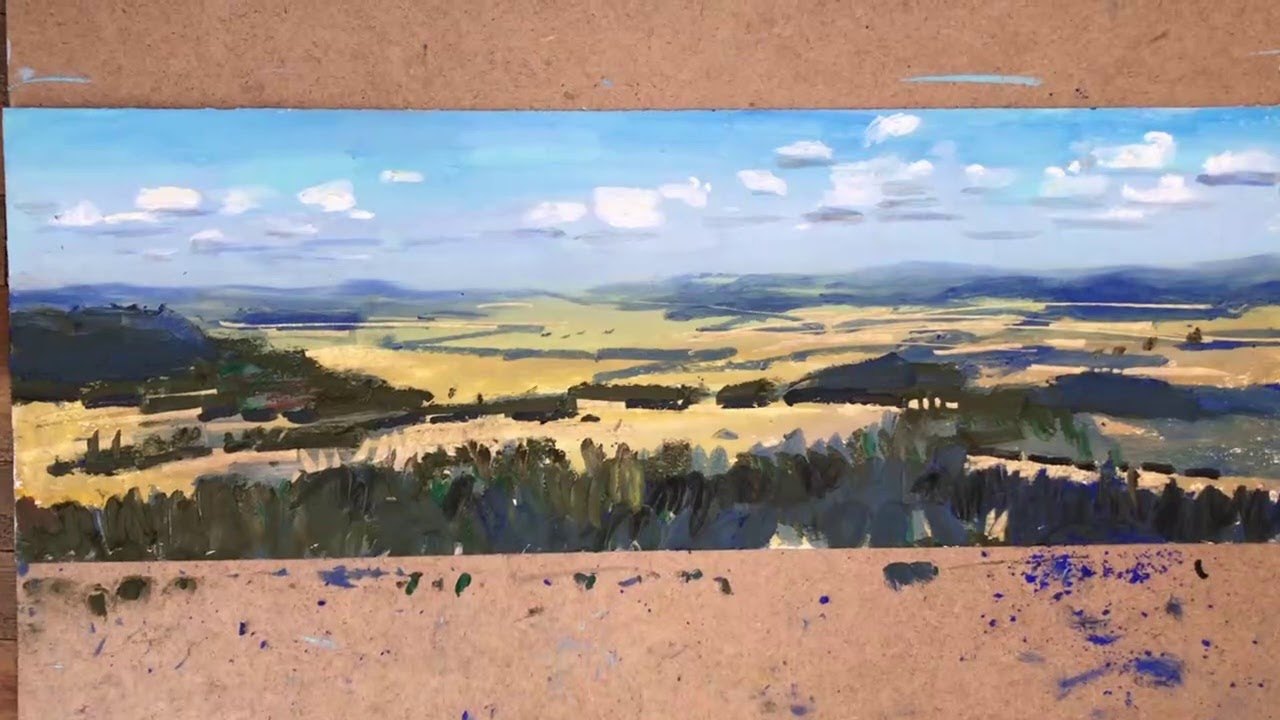 PANORAMA GÓR PASTELAMI OLEJNYMI