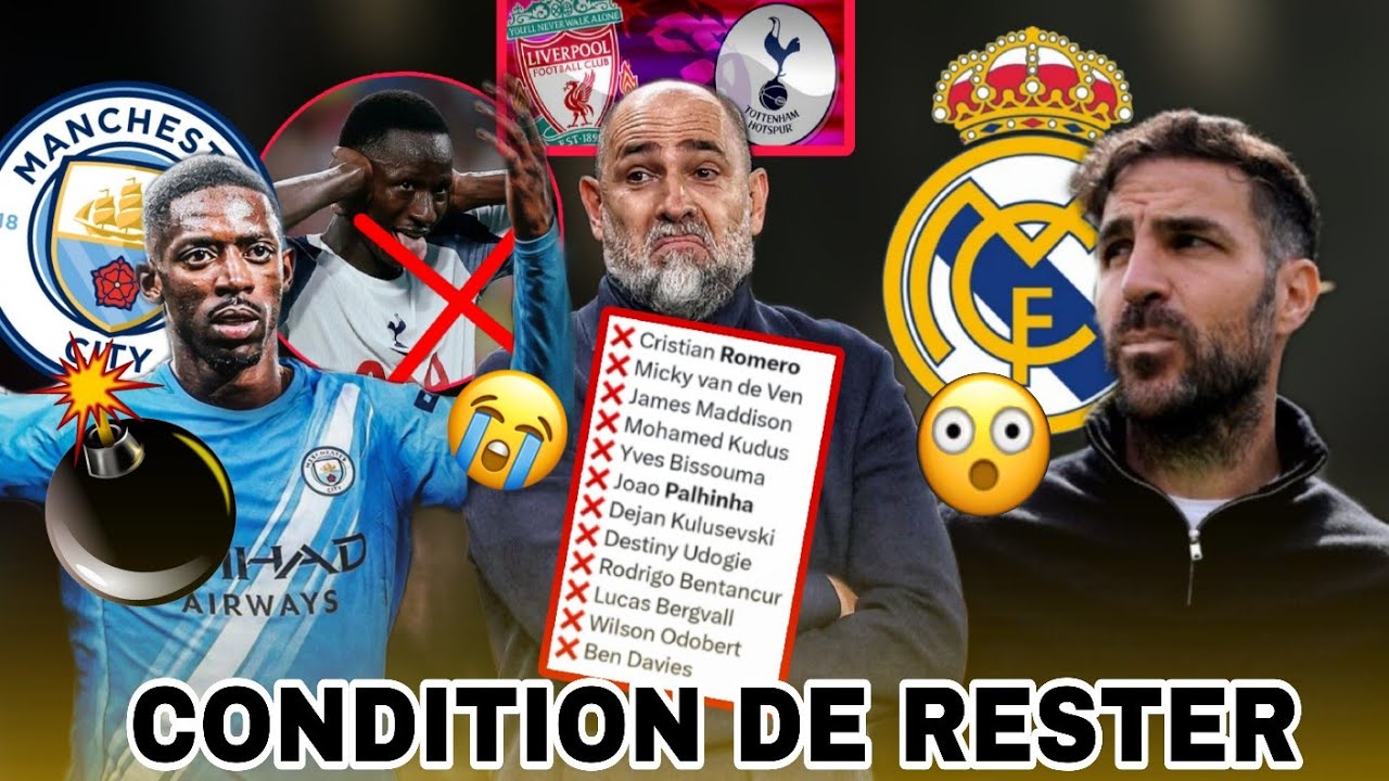 🚨DEMBELE MAN CITY BOOM 💣 !, CESC FABREGAS REAL, TUDOR DIFFICULTÉ❌️