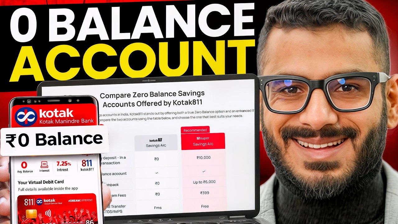 Kotak Mahindra Bank Open Account Zero Balance | Kotak 811 Account Opening Online Zero Balance