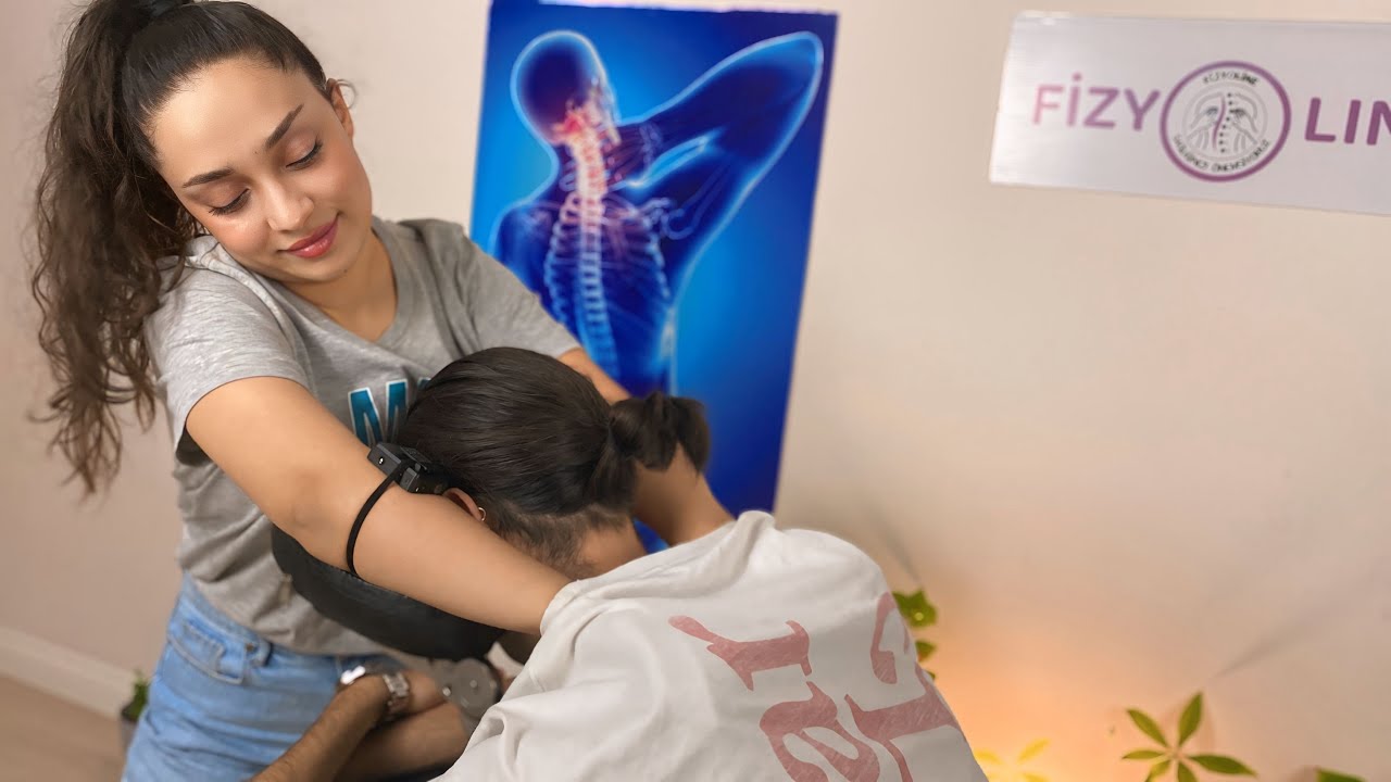 ASMR Neck Massage and Cupping Therapy for Relax No talking (Lady Sedef)