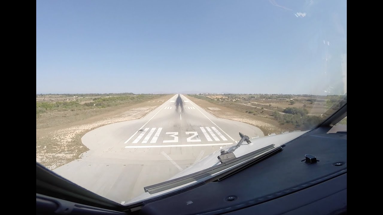 Approach & landing runway 32 Kos airport (KGS LGKO)