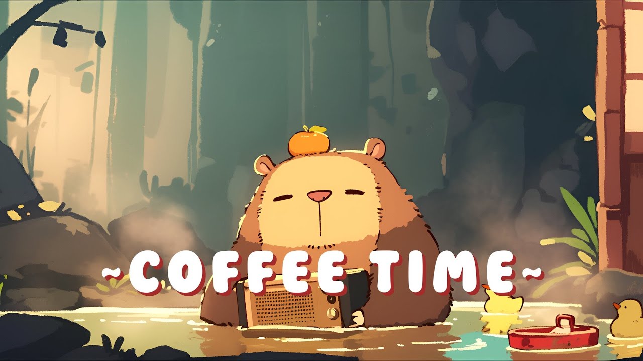 [Full Hour] 24/7 Capybara Lofi Beats - Chill Beats to Help You Relax ~ Relaxing Vibes ~ 🦫 🍵 ✨