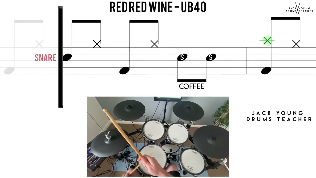 Красное вино UB40 🥁 Версия для начинающих 1 класса
