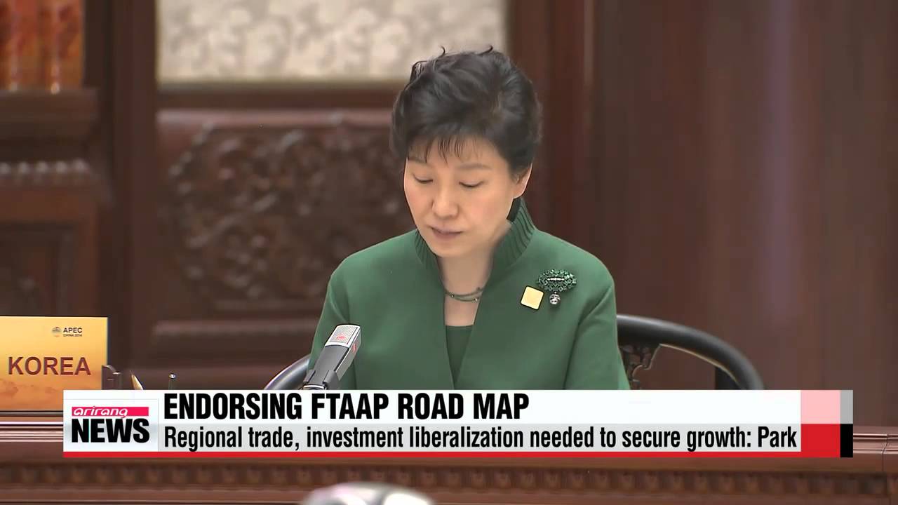 President Park endorses Beijng road map for FTAAP
