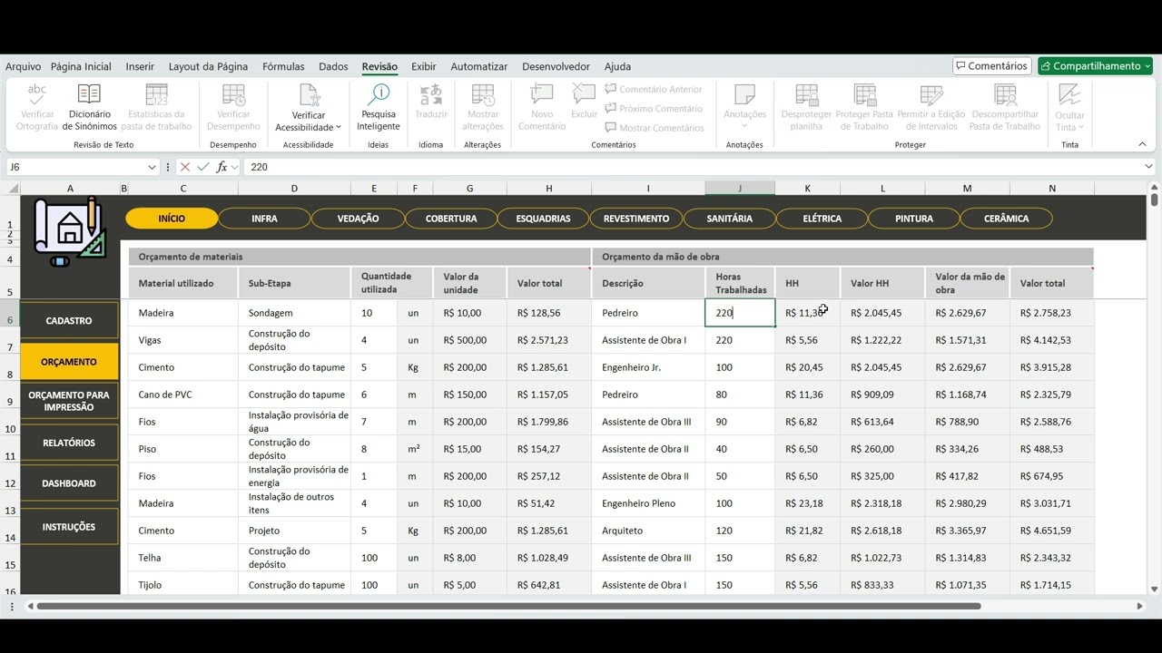Planilha de Controle de Obra: Organize e Otimize Seus Projetos com Facilidade