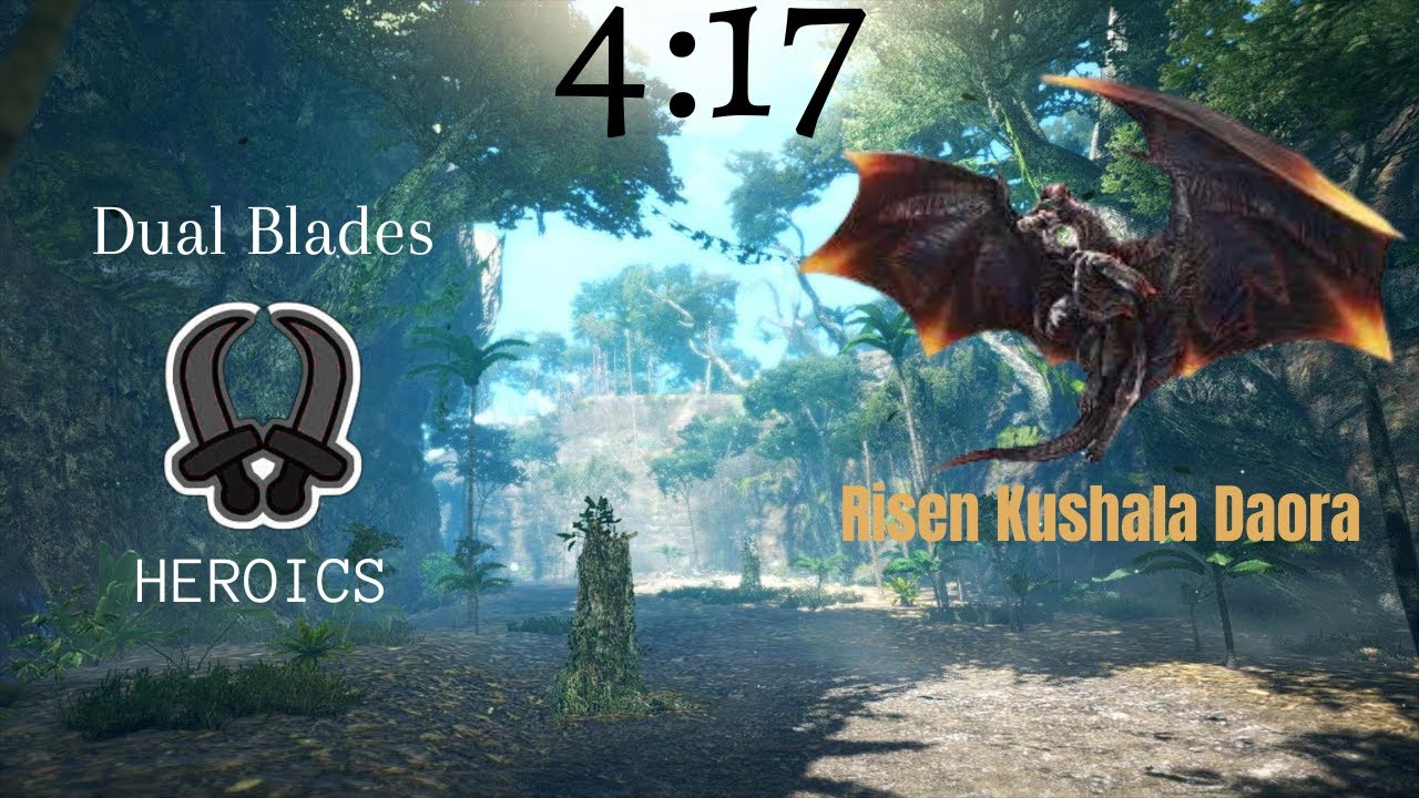 [MHRise:SB] Risen Kushala Daora | Solo - Dual Blades + Heroics | 4:17