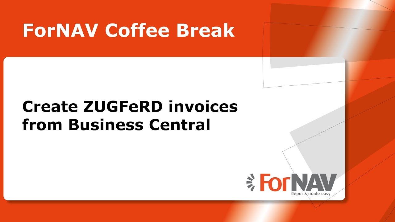 Create and import e-invoices in Business Central