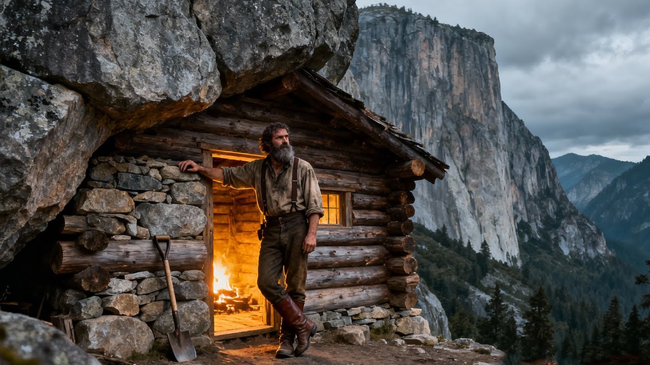 His Cabin Built Against A Giant Boulder Seemed Lazy — Until It Kept his Cabin Warm For Days