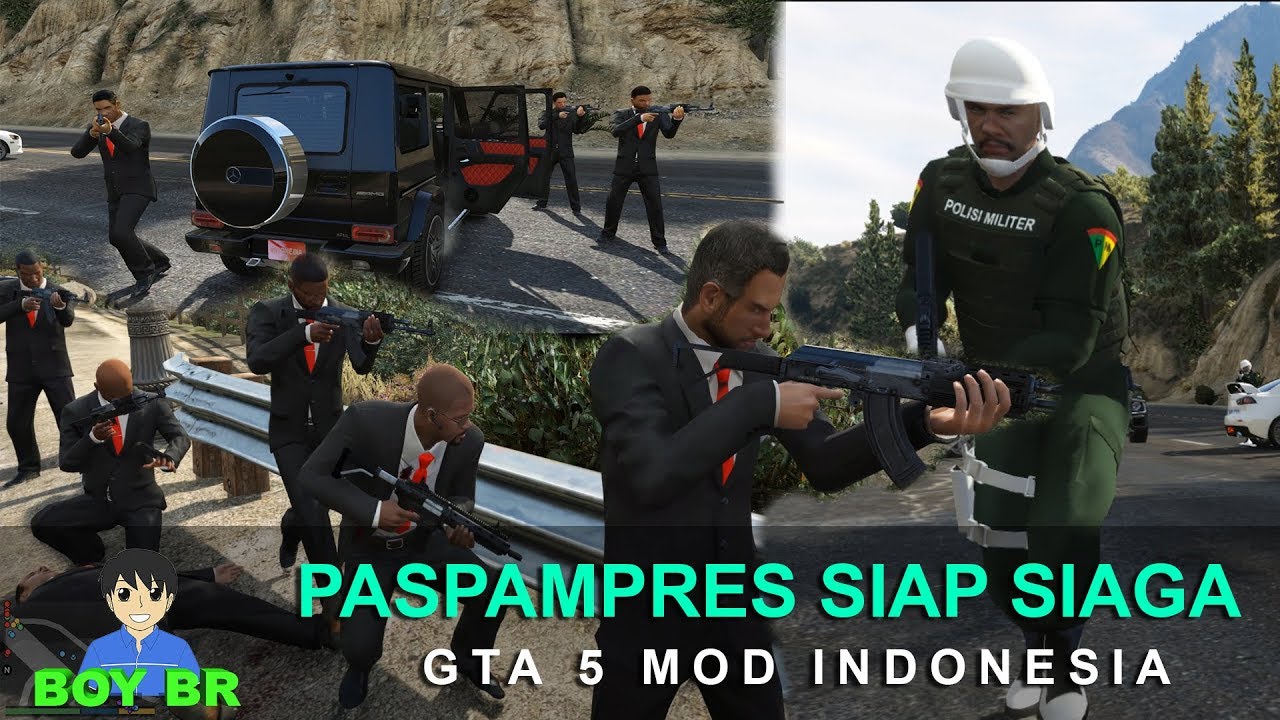 PENGAWALAN DI HADANG TERORIS - GTA 5 MOD INDONESIA