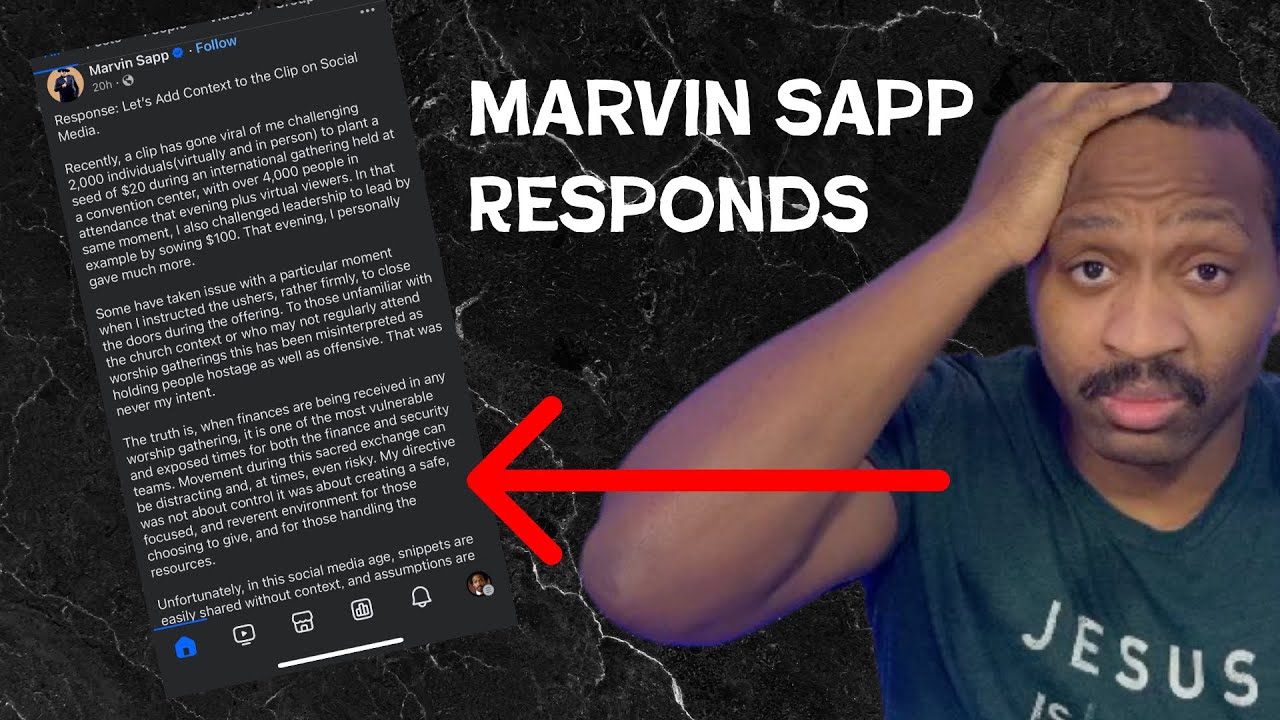 Marvin Sapp Responds to Controversy Over $40,000 Offering