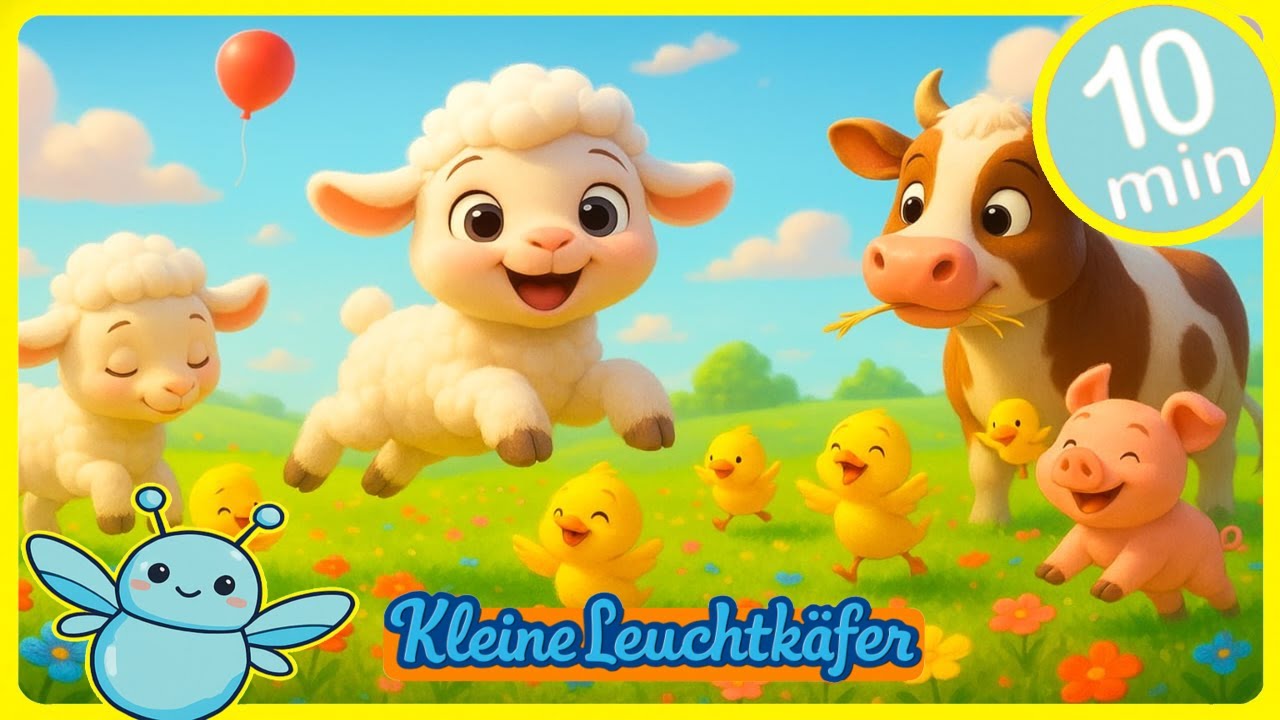 Das Farb-Abenteuer vom Kleinen Schaf 🐑🌸 + Blumige Kinderlieder | Kleine Leuchtkäfer