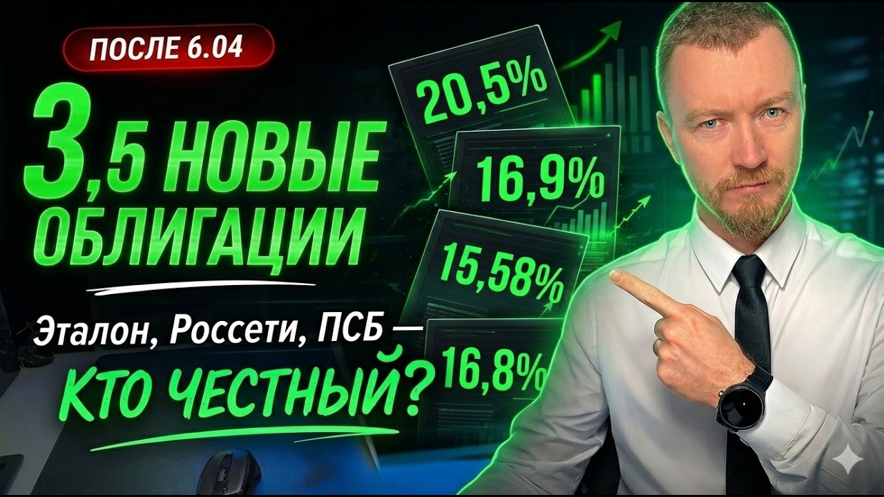 ТОП-3 новые облигации апреля 2026: Эталон, Россети Сибирь и ПСБ