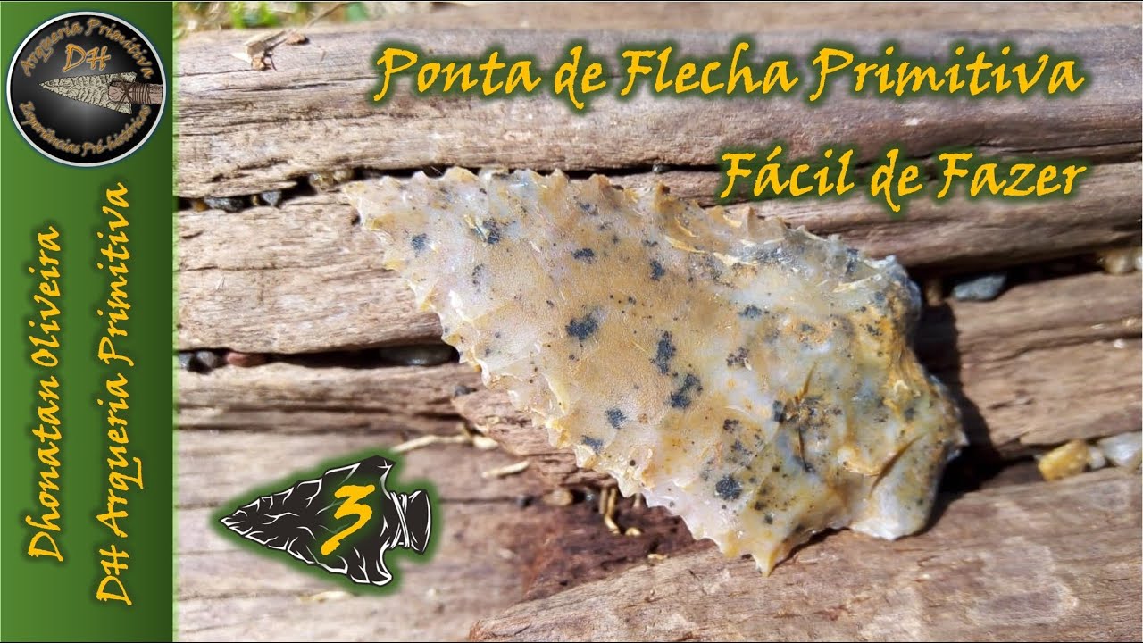 PONTA DE FLECHA #3 O JEITO MAIS FÁCIL DE FAZER PONTA DE FLECHA PRIMITIVA