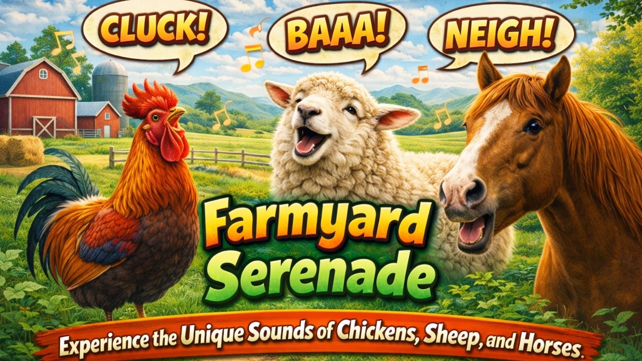Animal sounds, Farmyard Serenade: Experience the Unique Sounds of Chickens, Sheep, and Horses