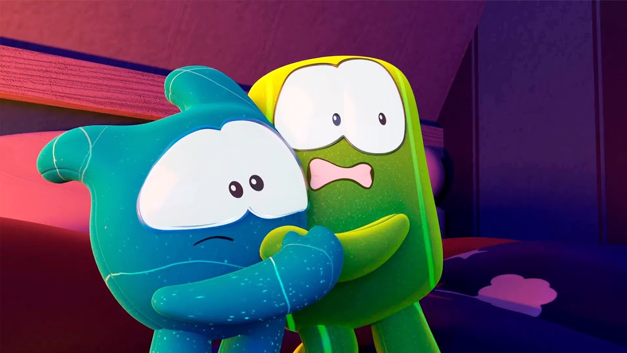 Cartoons - BooMons are playing with a pillow 😴💤 | Cuquin's adventurous friends