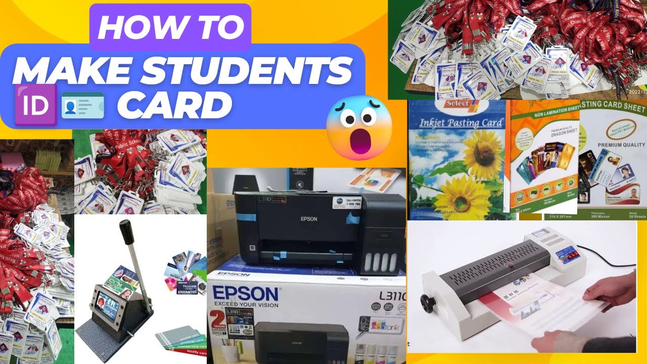 | STUDENT'S ID CARD MAKING PROCESS | FULL TUTORIAL \ DESIGNING PRINTING CUTTING PASTING DELIVERY \|😊