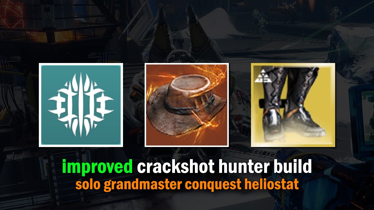 Improved Crackshot Hunter Build vs Solo Grandmaster Conquest Heliostat [Destiny 2]