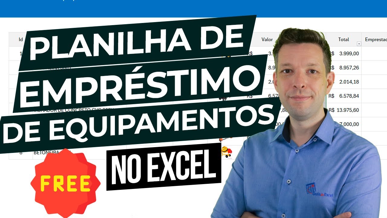 Planilha de Empréstimos de Ferramentas de Almoxarifado Excel Grátis