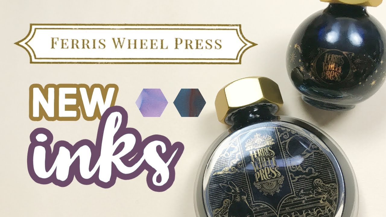 The Purple Jade Rabbit & Lapis Lullabies - Ferris Wheel Press Shimmer Fountain Pen Ink #unboxing