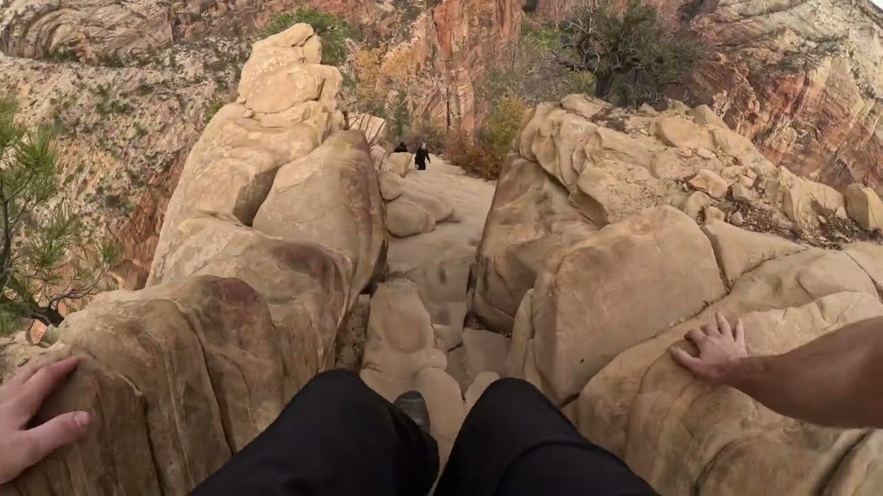 Going Down Angels Landing