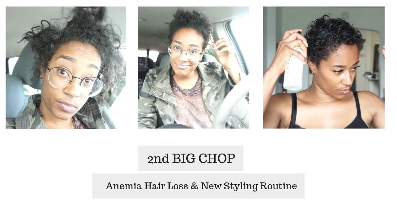 Anemia Hair Loss and  BIG CHOP my Hair and Short Natural Curly Hair Routine