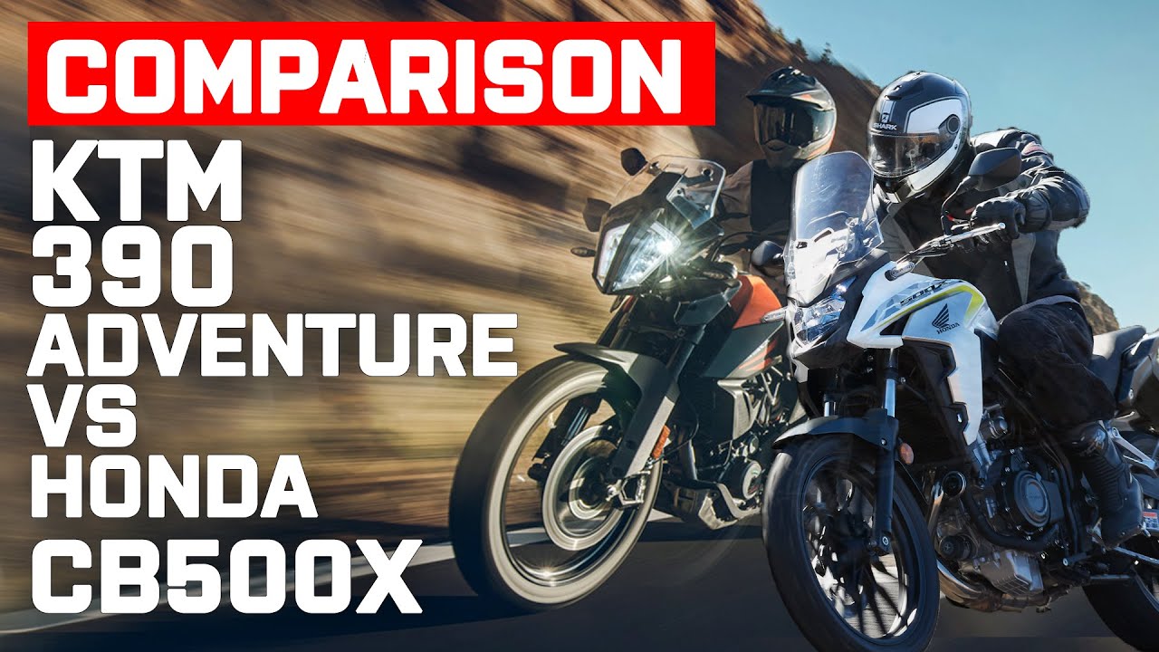 KTM против Honda | KTM 390 Adventure против Honda CB500X | Visordown.com