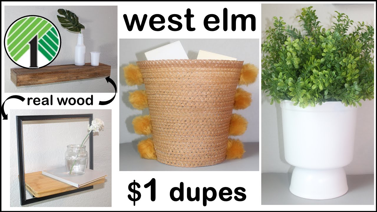 DOLLAR TREE DIY ROOM DECOR WEST ELM INSPIRED | HIGH END Dollar Dupes