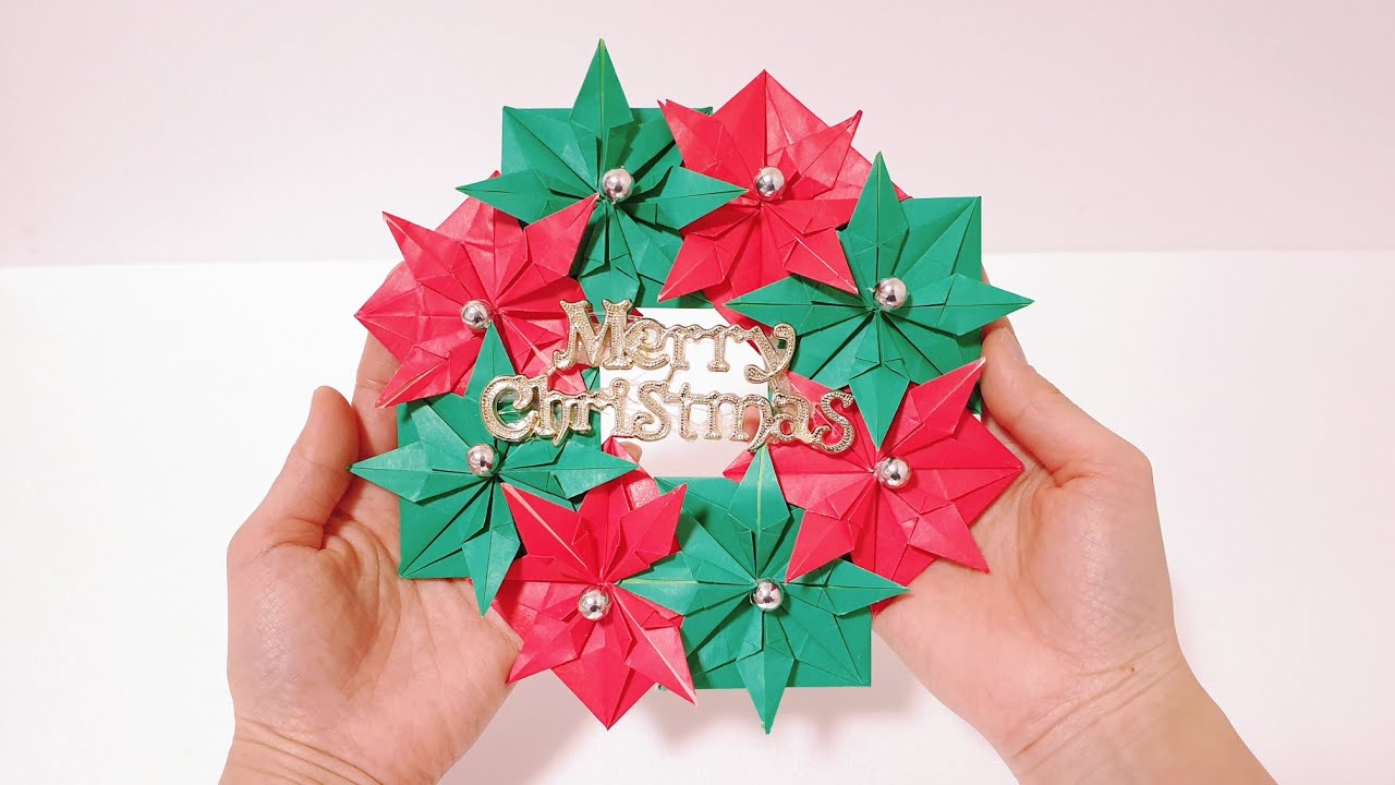 미술놀이》🎄크리스마스 리스 종이접기🎄 Easy Origami.