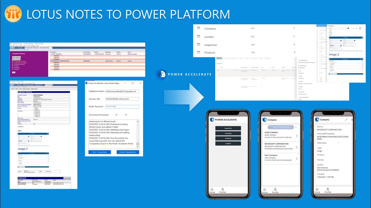 Automated Lotus Notes to Power Apps with SharePoint Lists migration with Power Accelerate