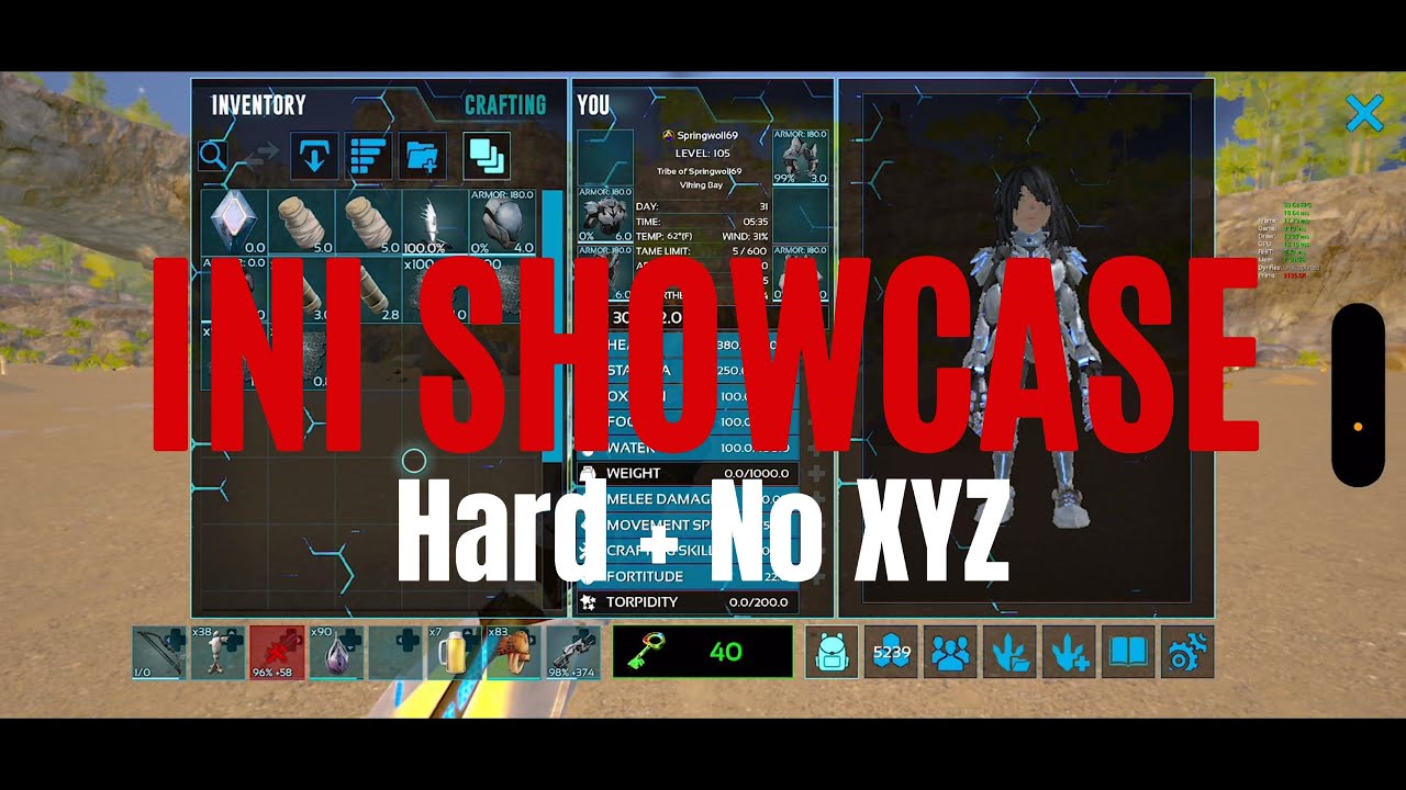 My Private INI Showcase | Hard + No XYZ | ARK: Ultimate Mobile Edition