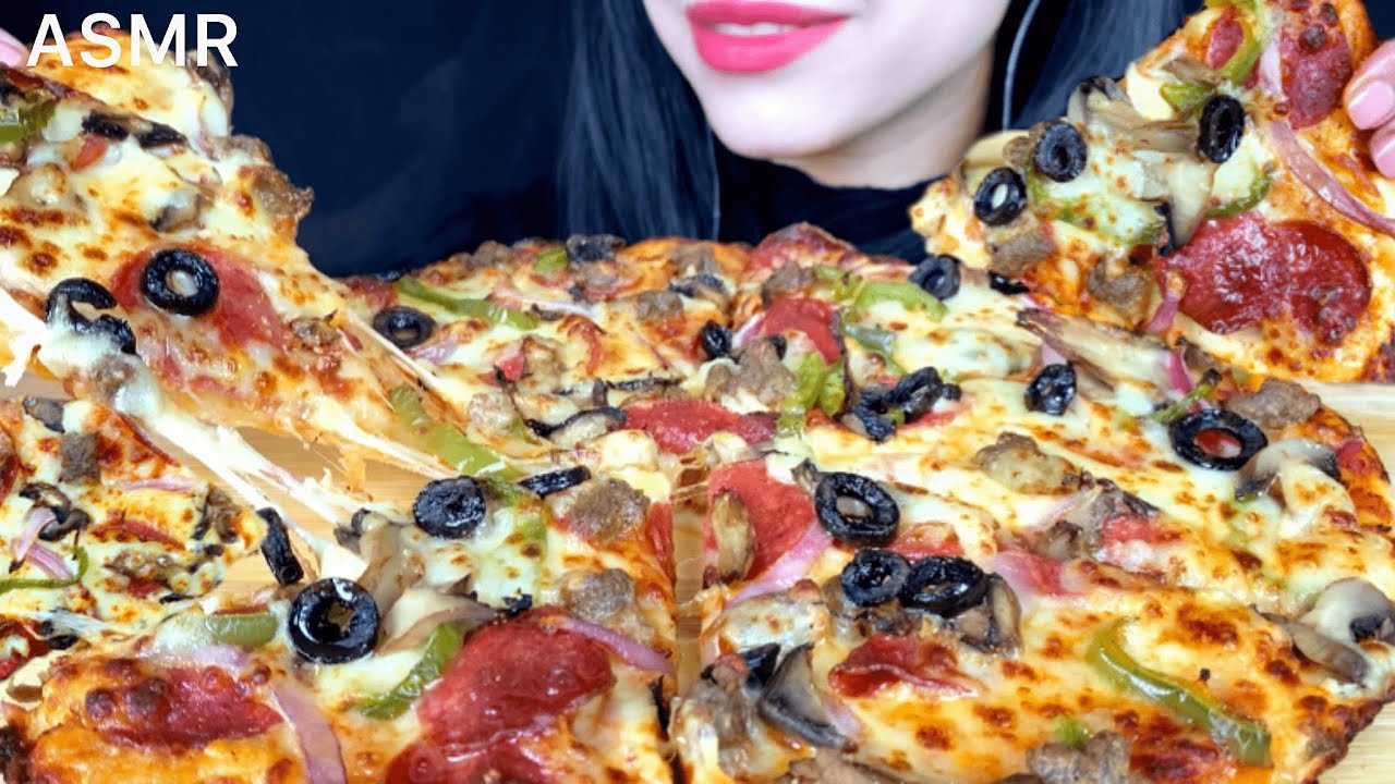 ASMR PIZZA HUT *PEPPERONI | Mukbang (Eating Sounds)