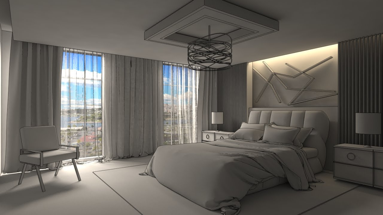 3ds Max and Vray for Cartoonlike Monochrome Render
