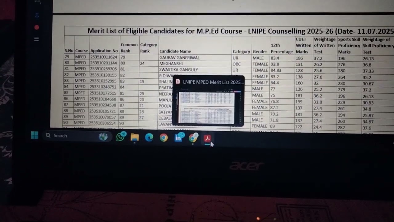 How to check ✅ Selection 🤔 😔 LNIPE MPEd Results 2025 #lnipe #decodingsports