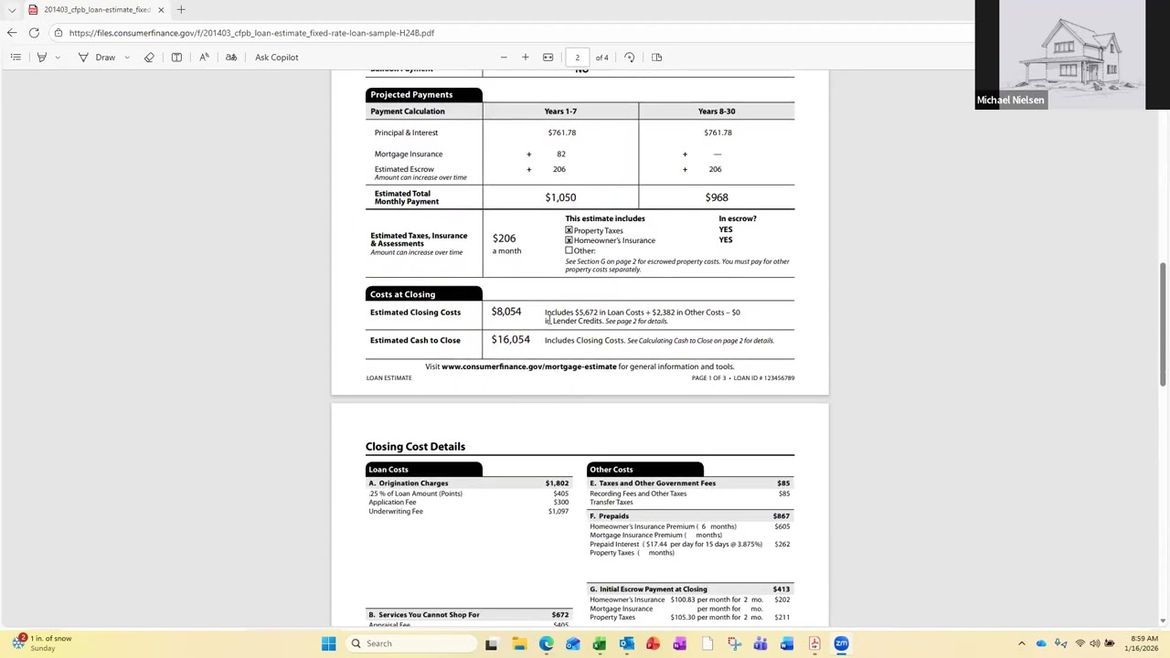 Quick understanding of the Loan Estimate