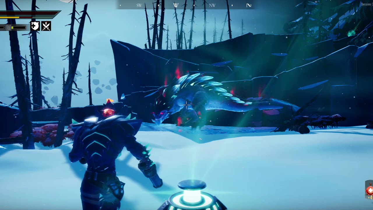 Dauntless:Hunting a Frostback pangar (Heroic)