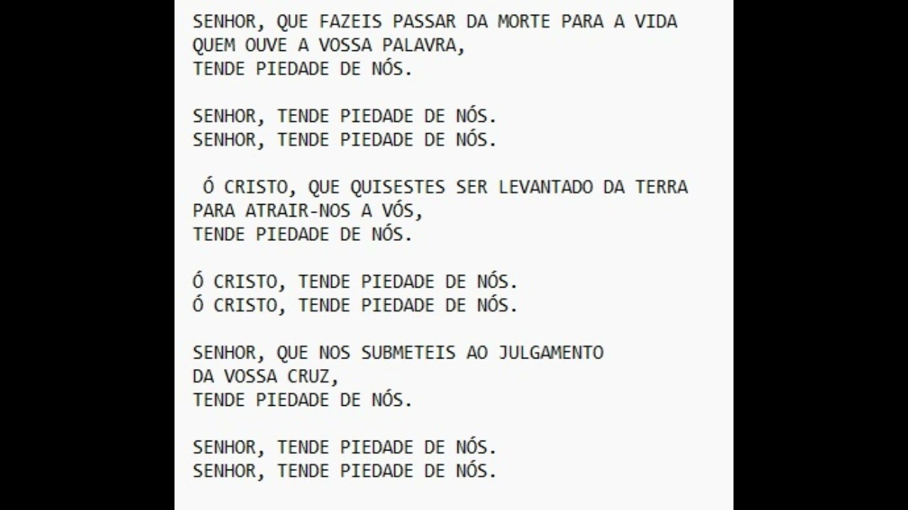 SENHOR, QUE FAZEIS PASSAR DA MORTE PARA VIDA