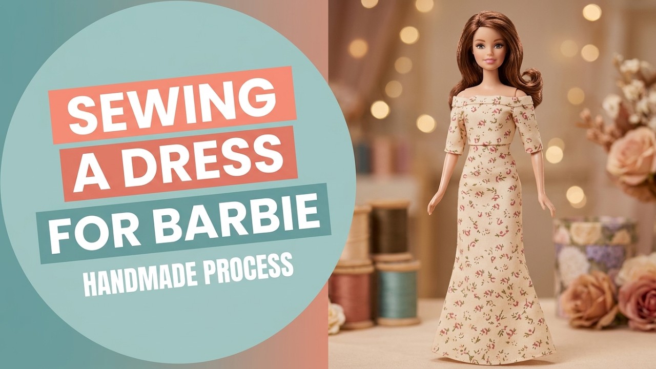 Making a Mini Dress for Barbie | Sewing Process